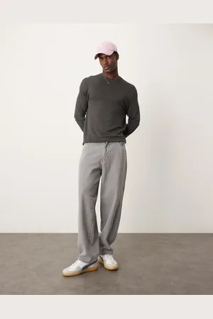 New Look Crew neck lightweight jumper in dark grey