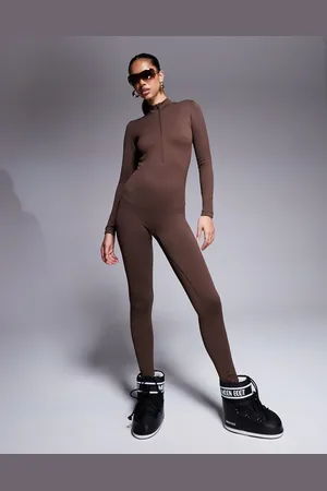 ASOS Ski seamless thermal base layer all in one in brown