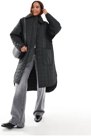 French Connection Quilted longline jacket in