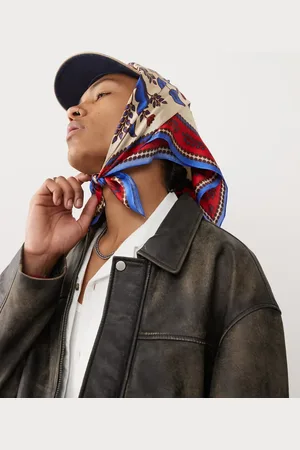 Prohibited X ASOS exclusive contrast floral printed neck satin scarf in