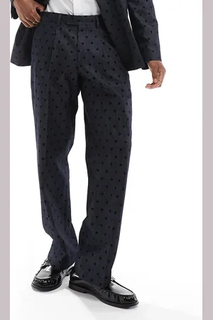 Viggo Eriksen suit trousers in denim heart co-ord