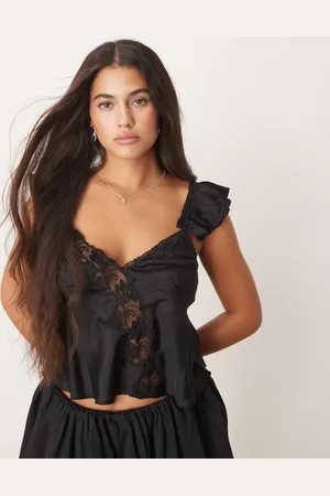 Free People Harmony satin lace tank in