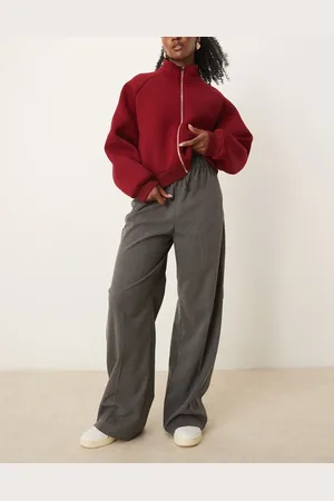 MANGO Tie waist straight leg trouser in