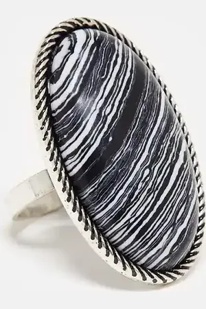 Reclaimed Faux striped agate ring