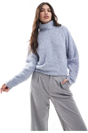 Pieces® High neck jumper in mottled