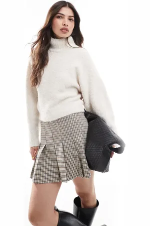 Pieces® High neck jumper in cream