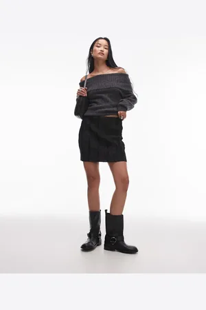 Topshop Plisse mini skirt in