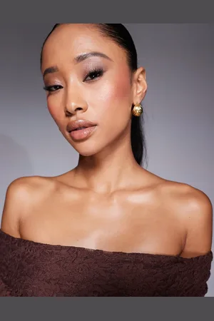 Neck On The Line Vintage style textured hoops in plated
