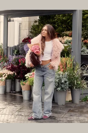 The Frolic X Bella Stovey exclusive oversized collar mongolian faux fur jacket in