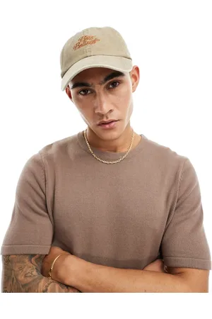 ASOS Soft baseball cap with embroidery in washed stone