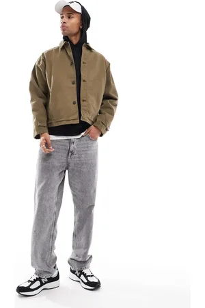 Only & Sons Relaxed drop shoulder jacket in khaki