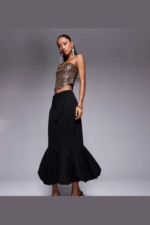 Kaiia X Sasha Corte exclusive bubble hem maxi skirt in
