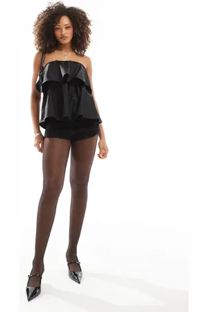 VERO MODA Aware statement ruffle bandeau top in
