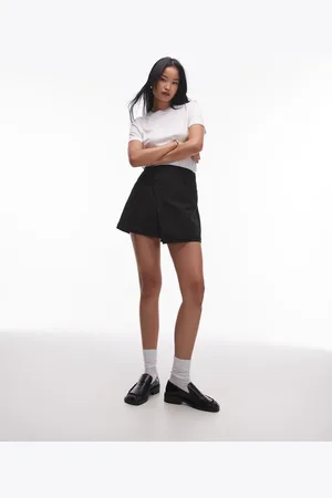 Topshop Wrap tailored mini skirt in