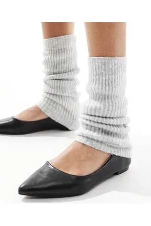 Pieces® Knitted leg warmers in