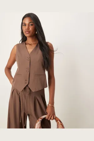 Y.A.S Tailored waistcoat co-ord in coffee