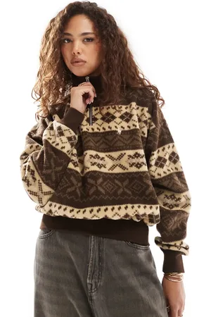 Ralph Lauren Polar fleece half zip sweatshirt in print