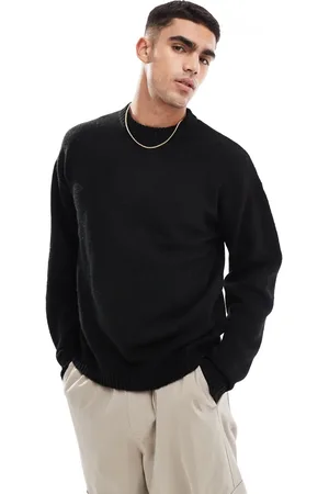 JACK & JONES Oversized fluffy crew neck jumper in