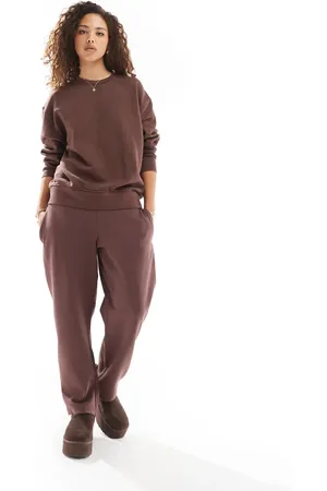 Pull&Bear Wide leg jogger co-ord in burgundy