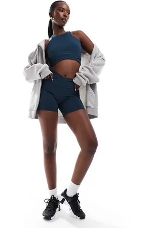 Nike Nike One Training Dri-FIT wrapped high waisted 5 inch leggings shorts in