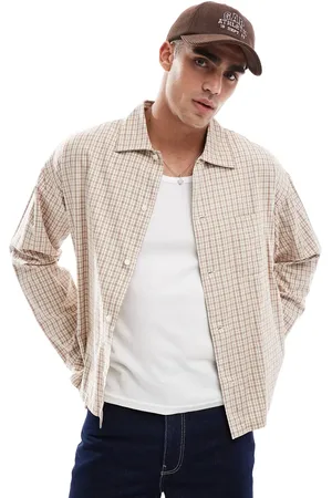 JACK & JONES Cropped oversize shirt in check