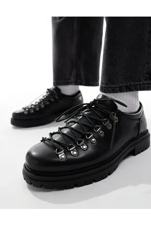 ASOS Lace up hiker shoes in black