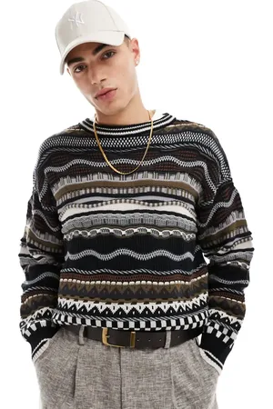 Cotton On Cotton On vintage mix knit jumper in brown