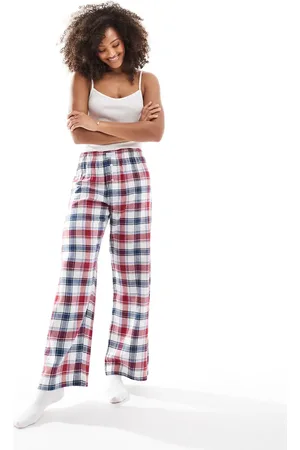 Cotton On Cotton On sleep pull on boxer style trouser in red and navy check