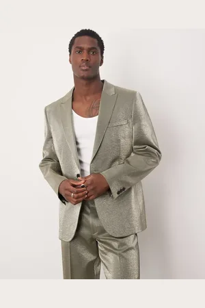 ASOS Slim suit jacket in metallic