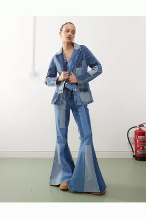 Wrangler Co-ord patchwork denim blazer in