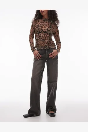 Topshop Ember low rise wide leg jeans in vintage