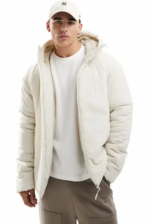 Brave Soul Padded jacket with hood in stone