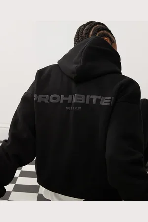 Prohibited Tonal logo back print 360gsm hoodie co-ord in