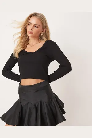 Miss Selfridge Taffeta mini skirt in