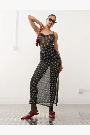 Noisy May Mesh maxi dress in print
