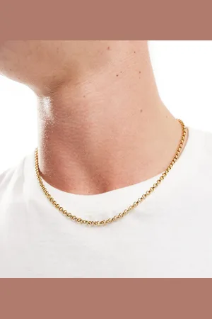LOST SOULS 4mm rolo chain necklace in 18k plated