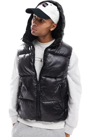 Bershka Faux leather gilet in