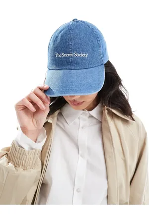 MANGO Slogan denim cap in