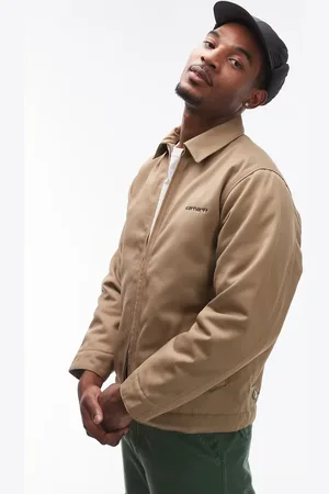 Carhartt Module script zip up jacket in beige