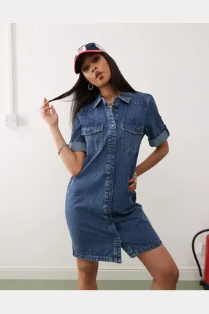 Noisy May Denim dress in mid wash