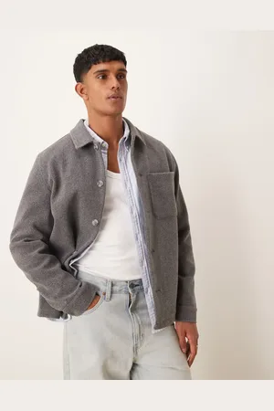 New Look Brushed shacket in mid