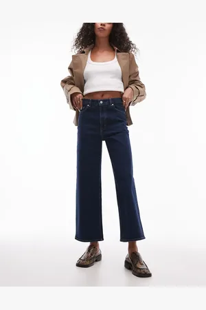& OTHER STORIES High rise flared jeans with patch pockets in dark wash