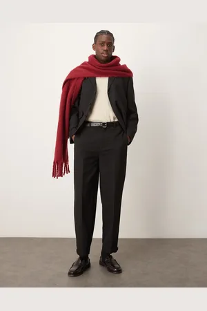 ASOS Oversized tapered suit trousers in texture