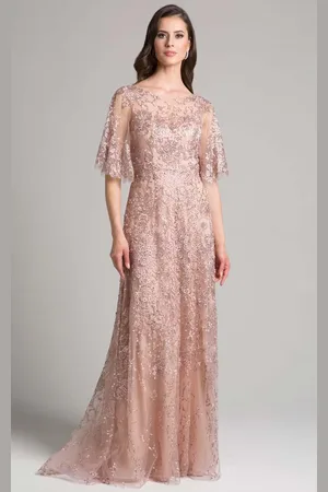 Lara Dresses 33277 Laced Illusion Bateau A-line Dress