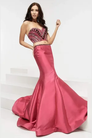 Jasz Couture Two-Piece Strapless Mermaid Gown 6082