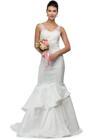 Dancing Queen Bridal 9457 V-Neck Mermaid Formal Dress