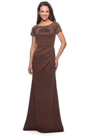 La Femme 27067 Bateau Mother of the Groom Trumpet Dress