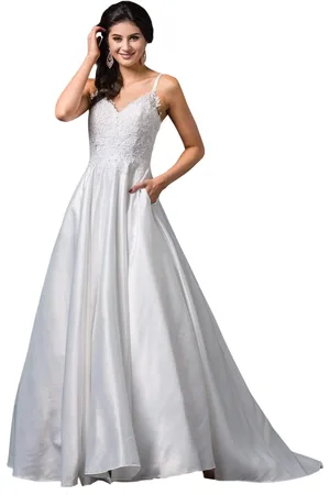 Dancing Queen Bridal 81 Sleeveless Embellished V-neck A-line Gown