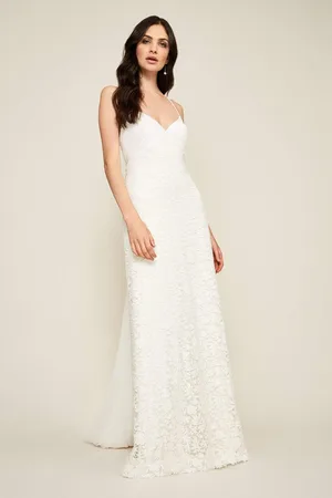 Tadashi Shoji Miramar Cross Back Lace Gown