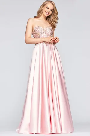 FAVIANA S10443 Charmeuse Strapless Long Dress